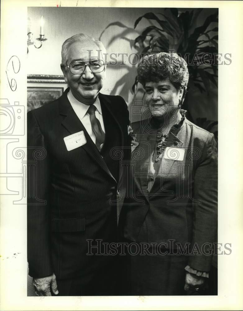 1984 C. V. and Yolanda Uranga at Fidelity Bank opening-Historic Images