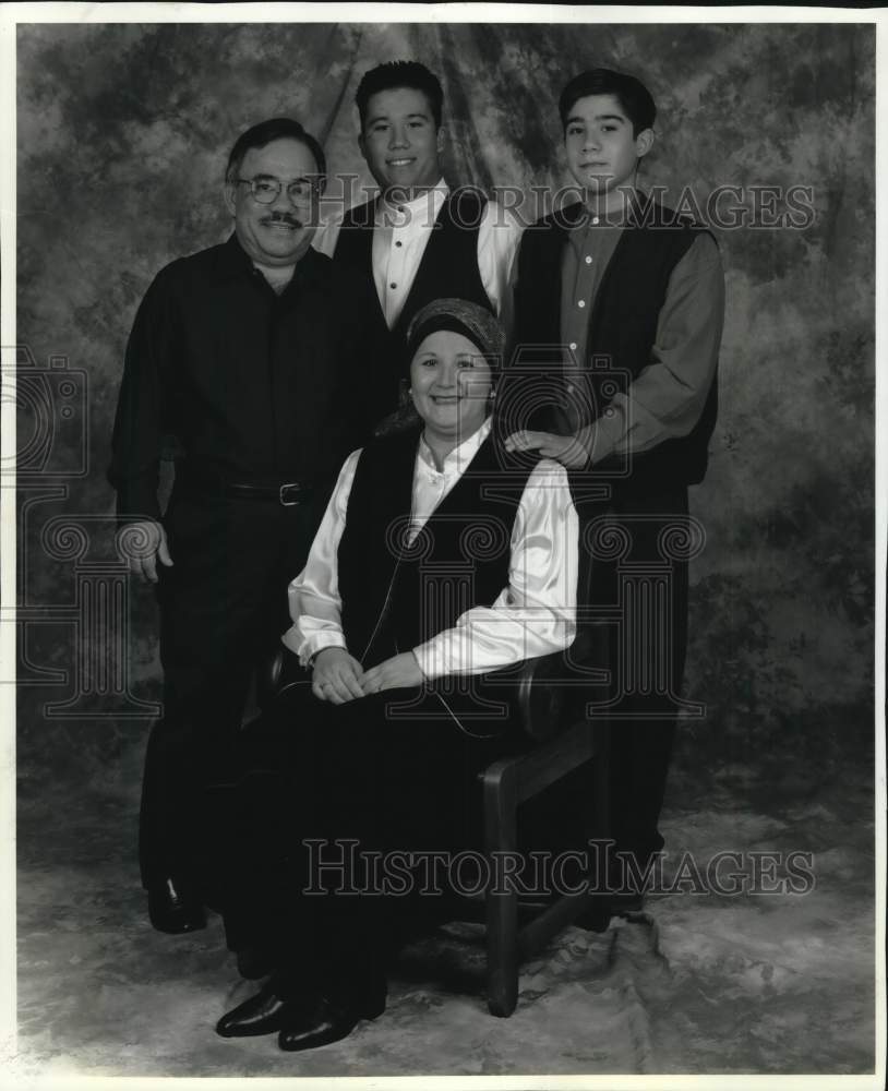 1996 Alia Kifuri Herrera, community volunteer, with her family-Historic Images