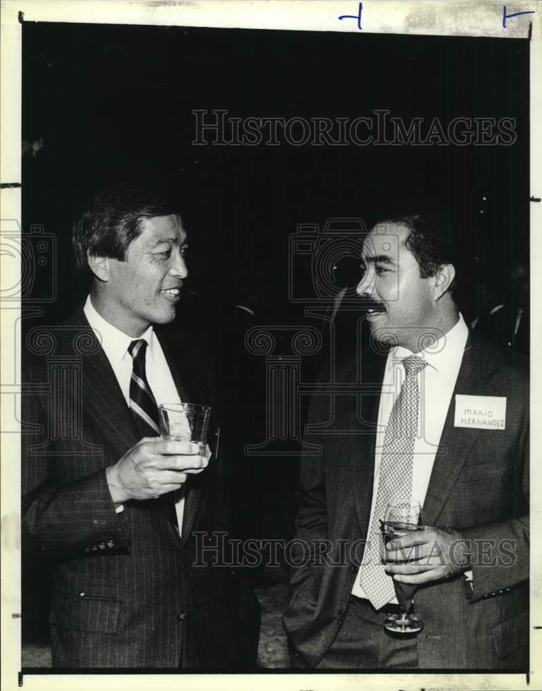 1988 Shun Kobayashi &amp; Mario Hernandez at Japan/Texas conference-Historic Images