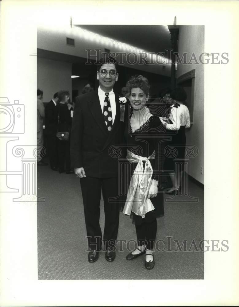 1991 Antonio Hernandez and guest at state school benefit show, Texas-Historic Images