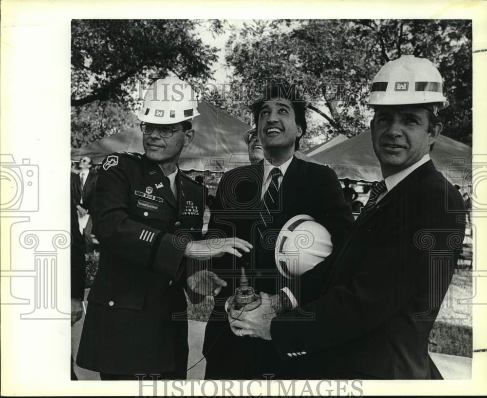 Mayor Cisneros, Officials, Groundbreaking Of Flood Control Tunnels-Historic Images