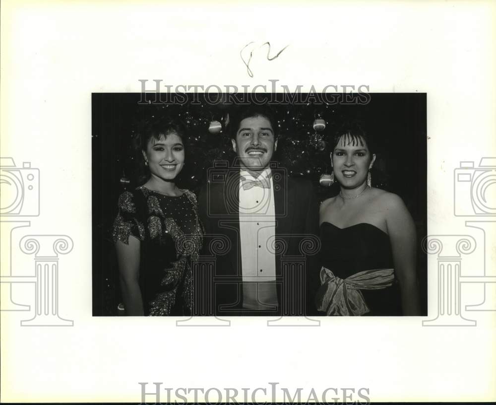 1987 Mary Hurtado, Rudy &amp; Pat Gonzales, S.A.P.D. Christmas Dinner-Historic Images