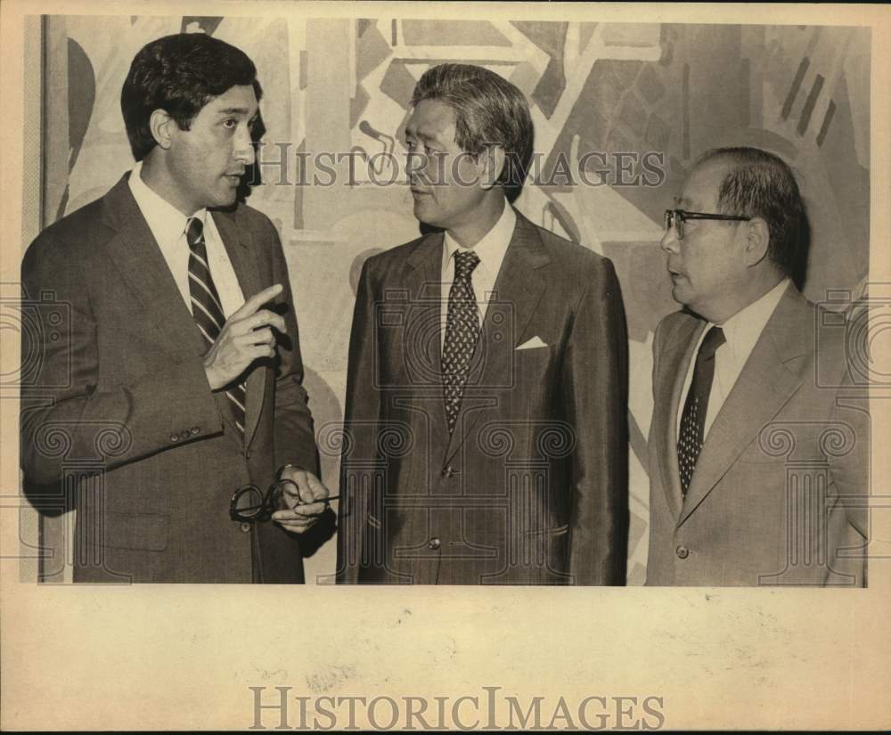 1982 Henry Cisneros, Yosio Akawara, Sadao Saito, McNay Luncheon-Historic Images