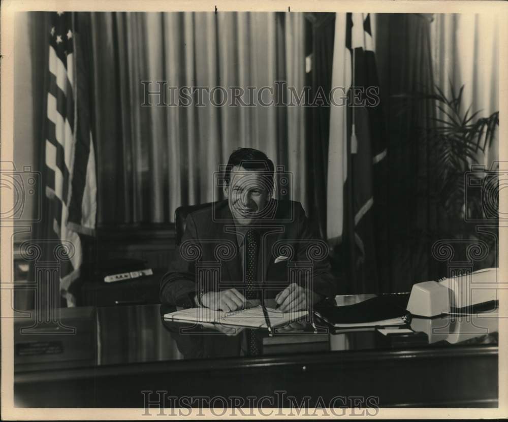 William P. Hobby At His Desk-Historic Images