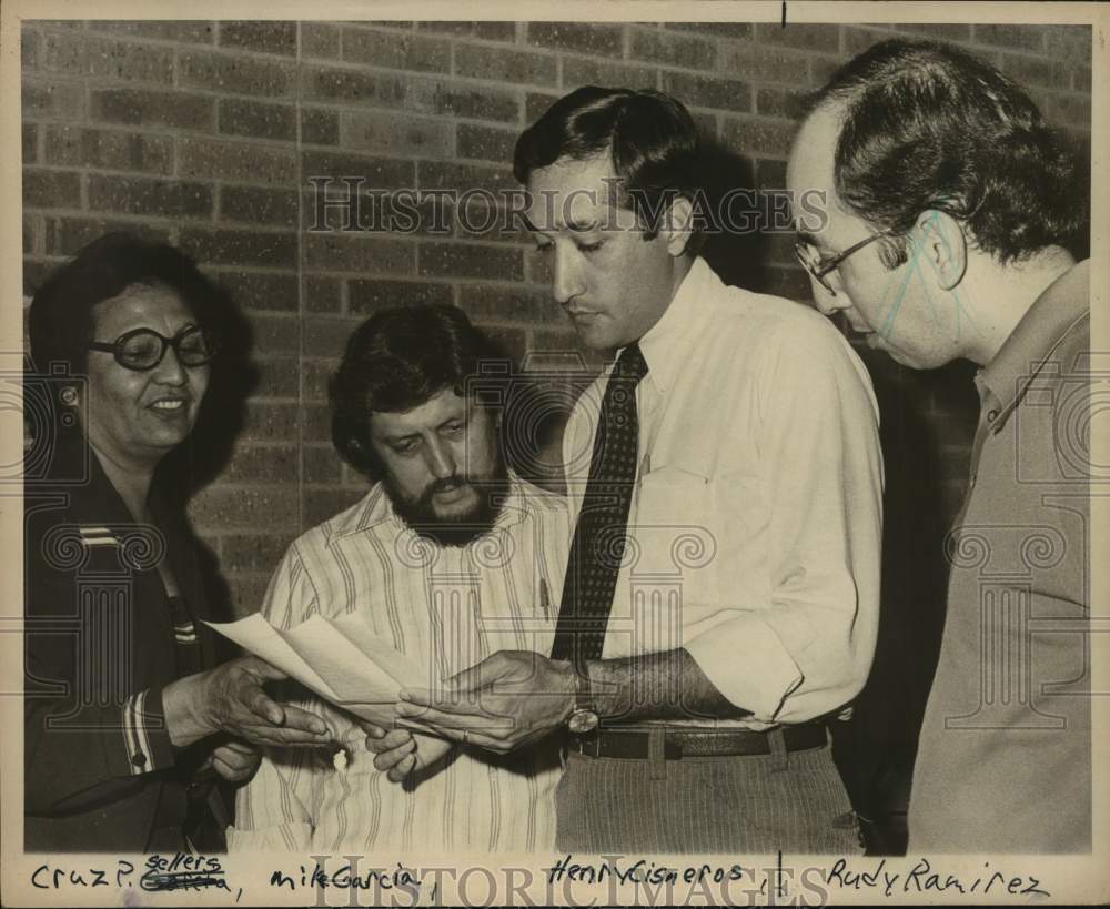 1975 Cruz P. Sellers, Mick Garcia, Henry Cisneros, Rudy Ramirez-Historic Images