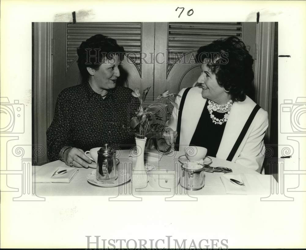 1987 Ramona Huffman, Harriette Burns, Association Gulid High Tea-Historic Images