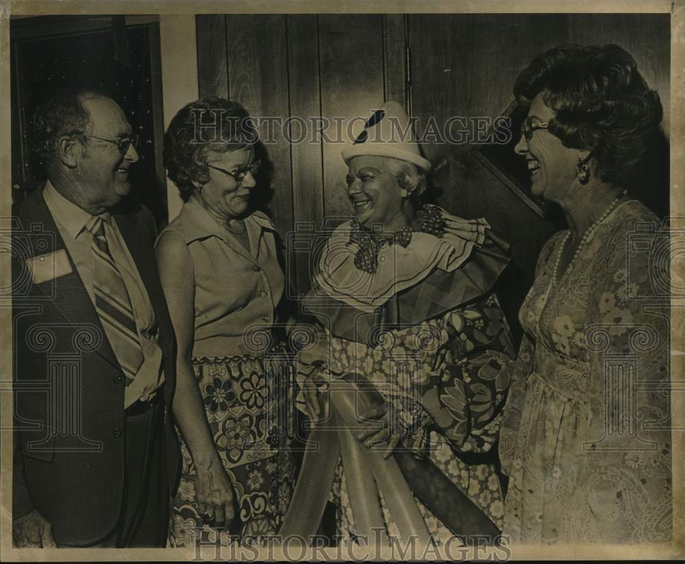 1975 Mr & Mrs. Charles Jenkins, Marj Dobby (clown) & Mrs. E. Klaus-Historic Images