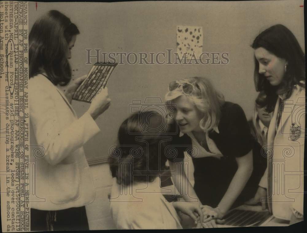 Susan Ford with classmates at Holton Arms School, Maryland-Historic Images