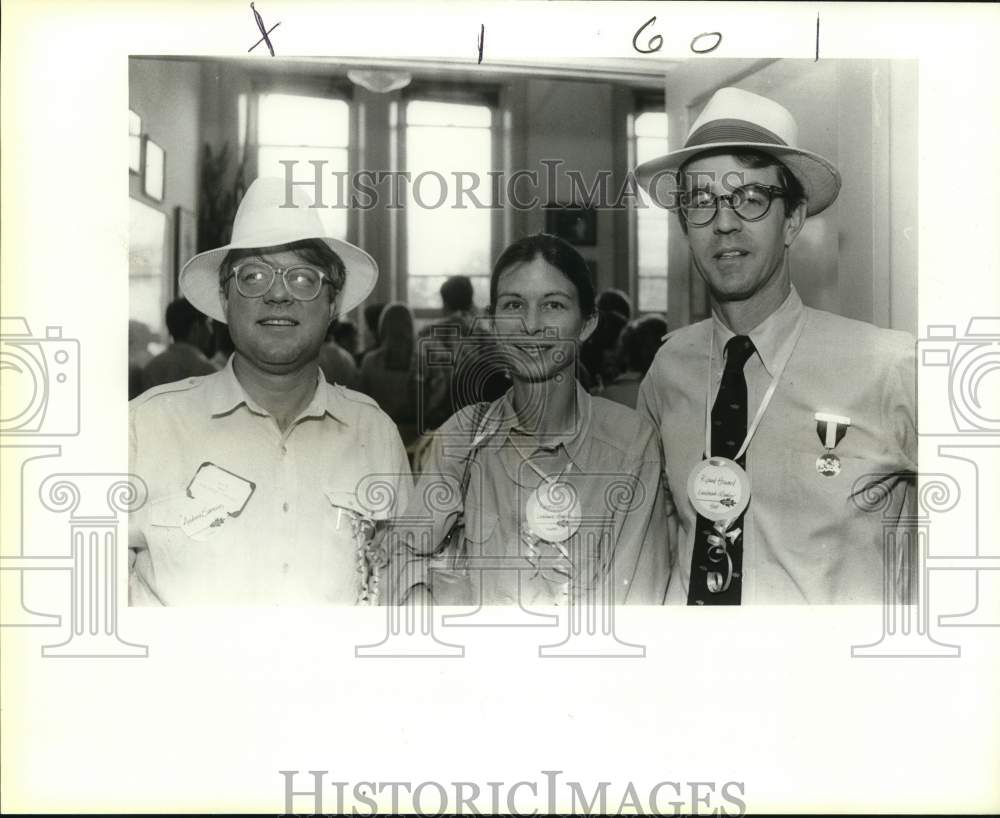 1987 Andy Sansom, Karen Hixson, Ryland Howard, Annual Parade Party-Historic Images