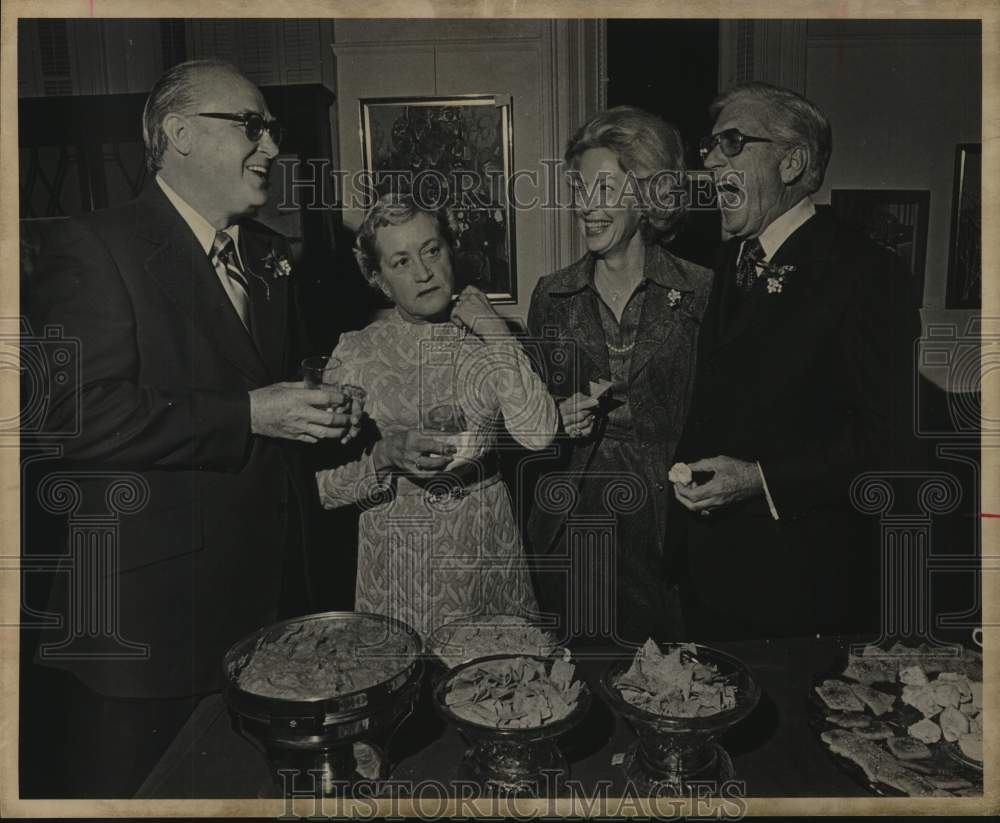 1975 Dr. &amp; Mrs. Paul Kantz, Dr. &amp; Mrs. Harold Hilt Enjoy Party-Historic Images