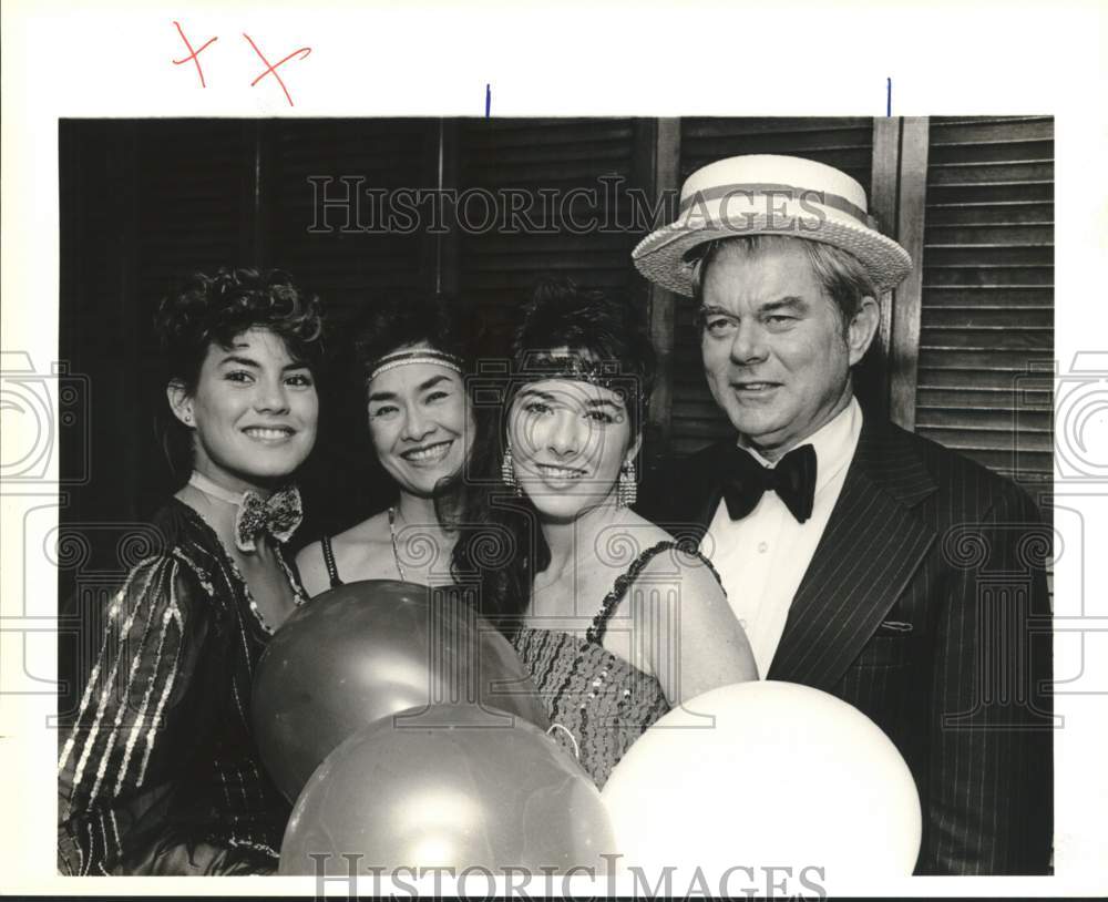 1986 Thomas Hopkins family attend deb Lisa Hopkins Cabaret party-Historic Images