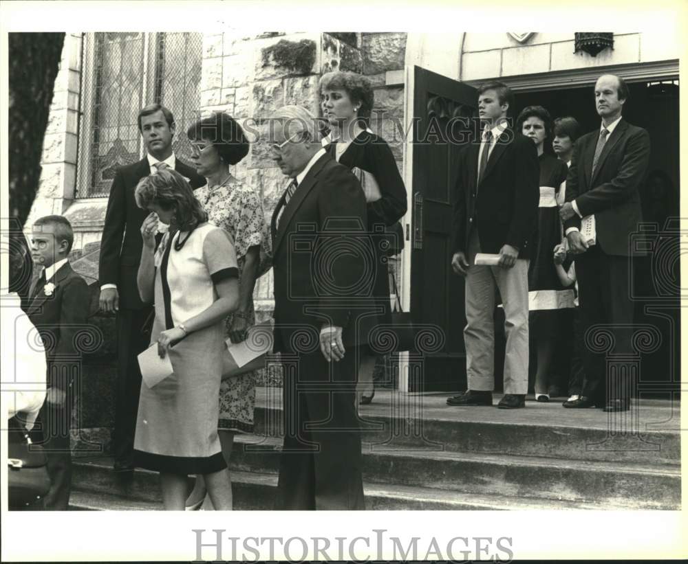 1984 Family Members Leave Church At H.B. Zachry Funeral-Historic Images