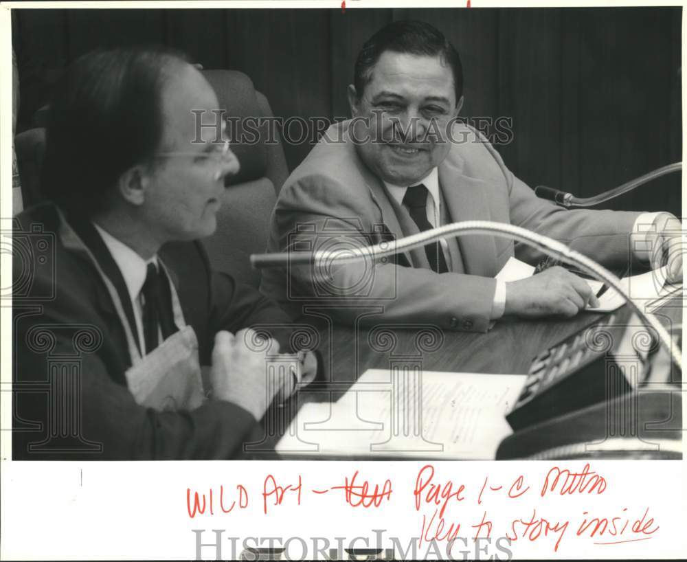 1991 Raul Jimenez and Mayor Wolff attend Jimenez Thanksgiving Dinner-Historic Images