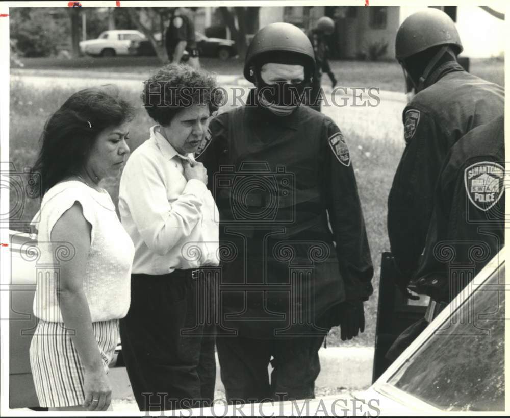 1990 Neighbor, Mother Of Suspected Sniper Watch As He Is Arrested-Historic Images