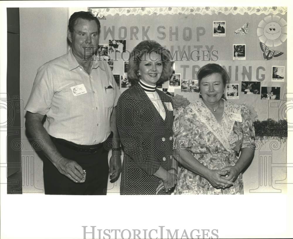 1988 Jane Hibler and Unicorn leaders meet at Unicorn Center-Historic Images