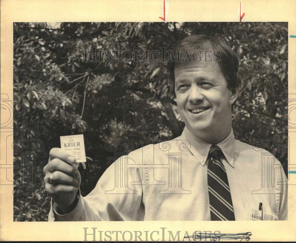 1982 Joe Krier, Candidate For District Judge-Historic Images