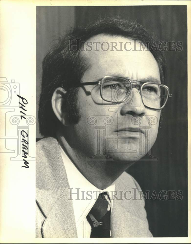Phil Gramm, Texas Politician, poses-Historic Images