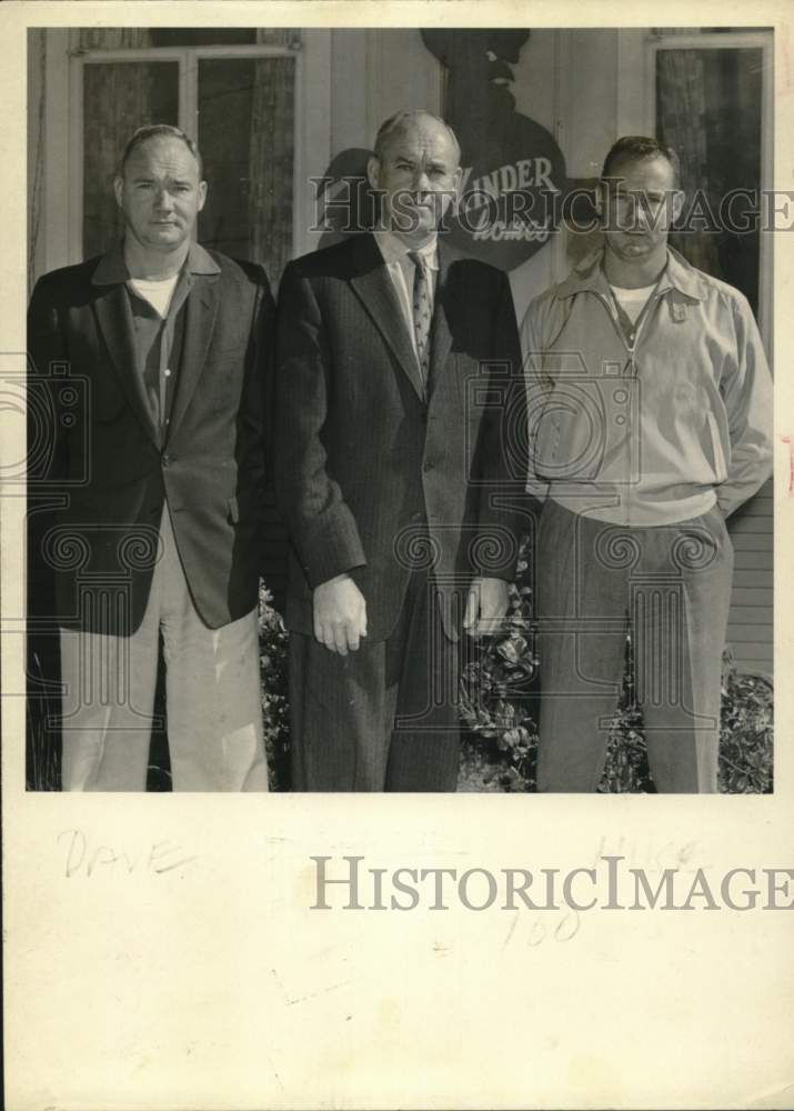 1959 Dave Kinder, Gil (G.E) Kinder, and Mike Kinder of Kinder Homes-Historic Images