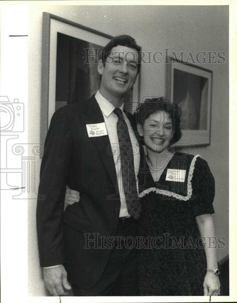 1991 Ricky Kuper &amp; Deborah Leisman at March of Dimes event meeting-Historic Images