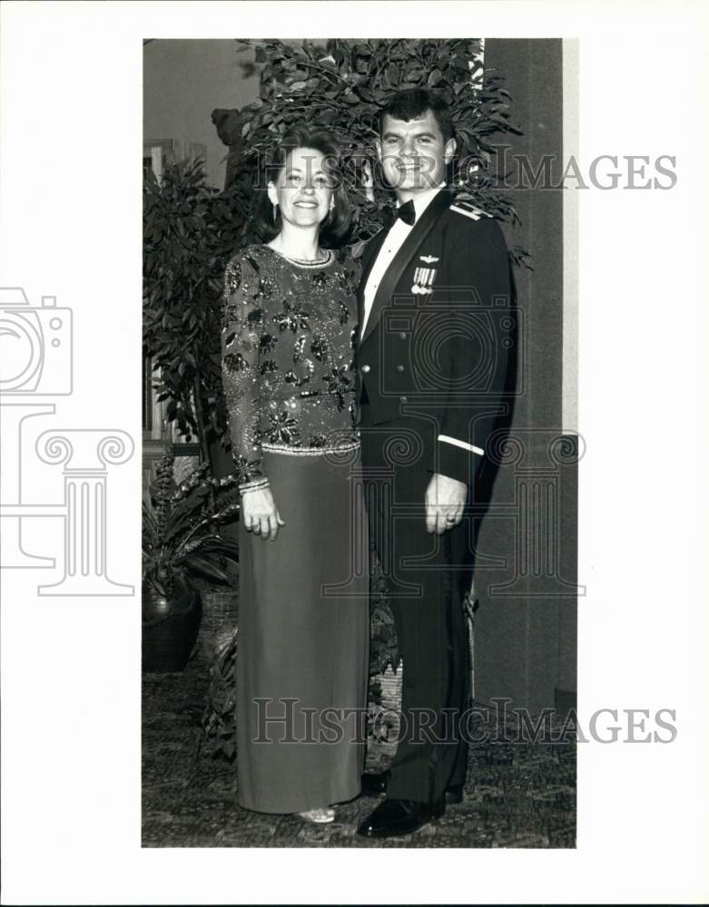 Lori and Major Scott Hines at Randolph Air Force Base Ball-Historic Images