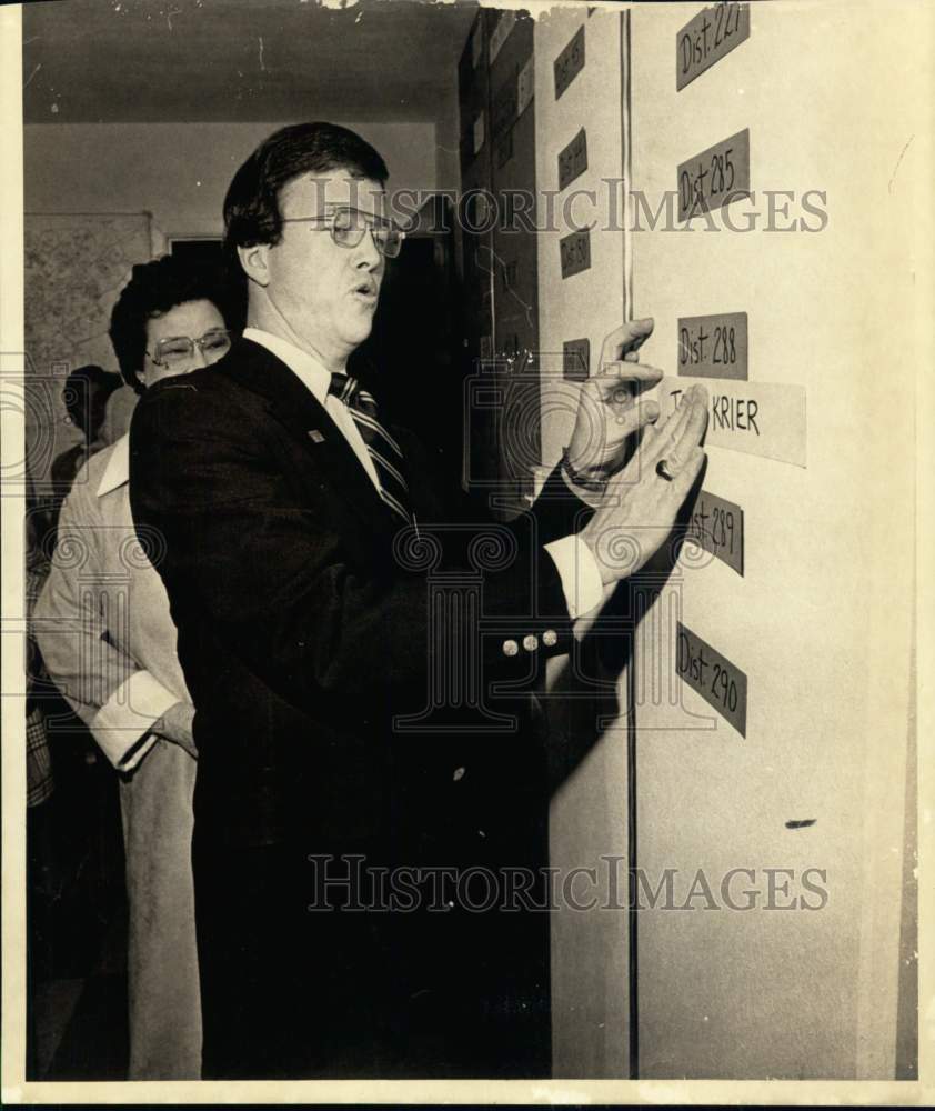 1981 Joe Krier at his campaign head quarters-Historic Images