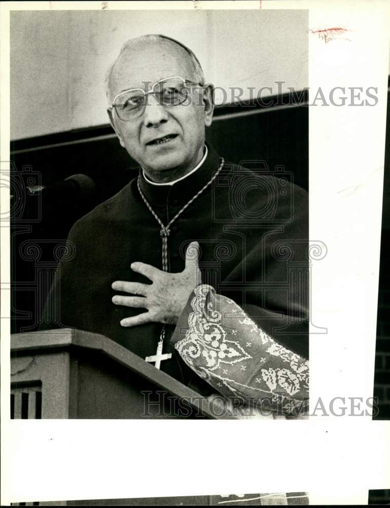 1984 Apostolic delegate Archbishop Pio Laghi at Chancery dedication-Historic Images