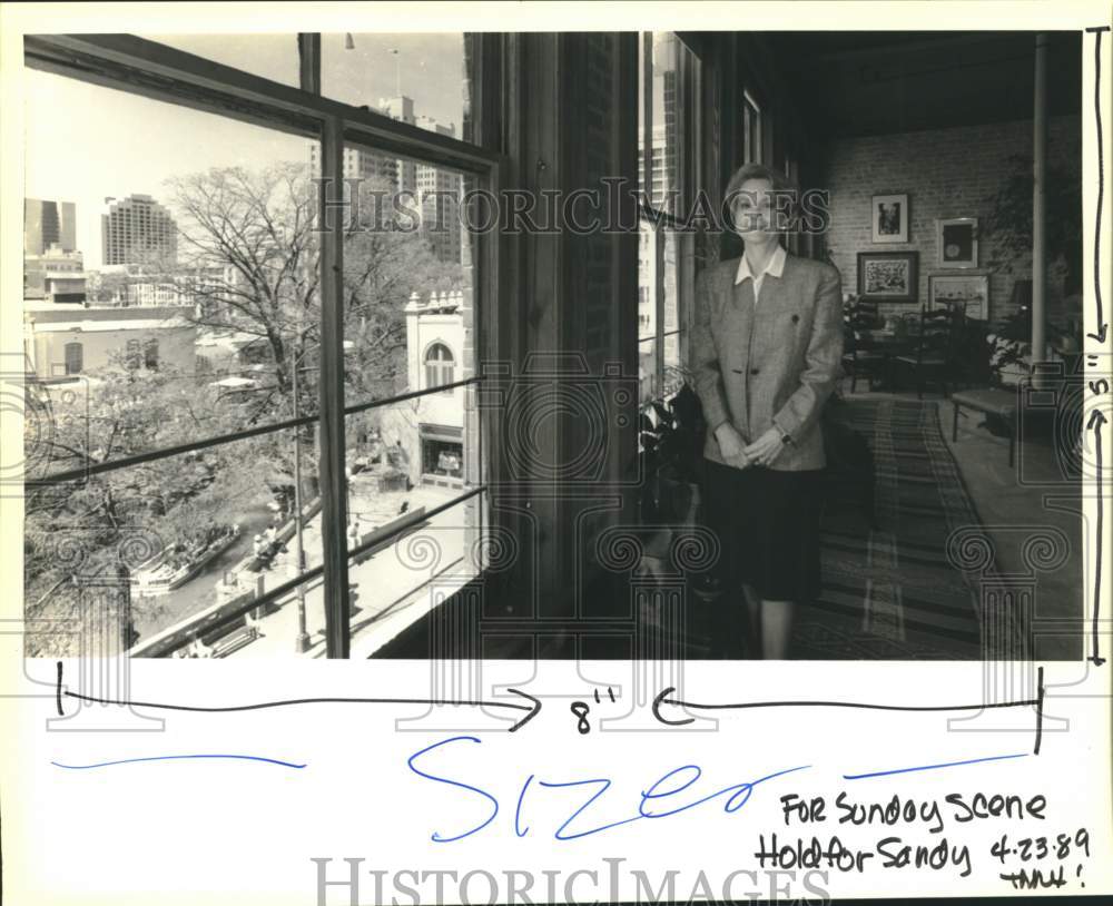1989 Margie Kilpatrick photographed in her Downtown apartment.-Historic Images