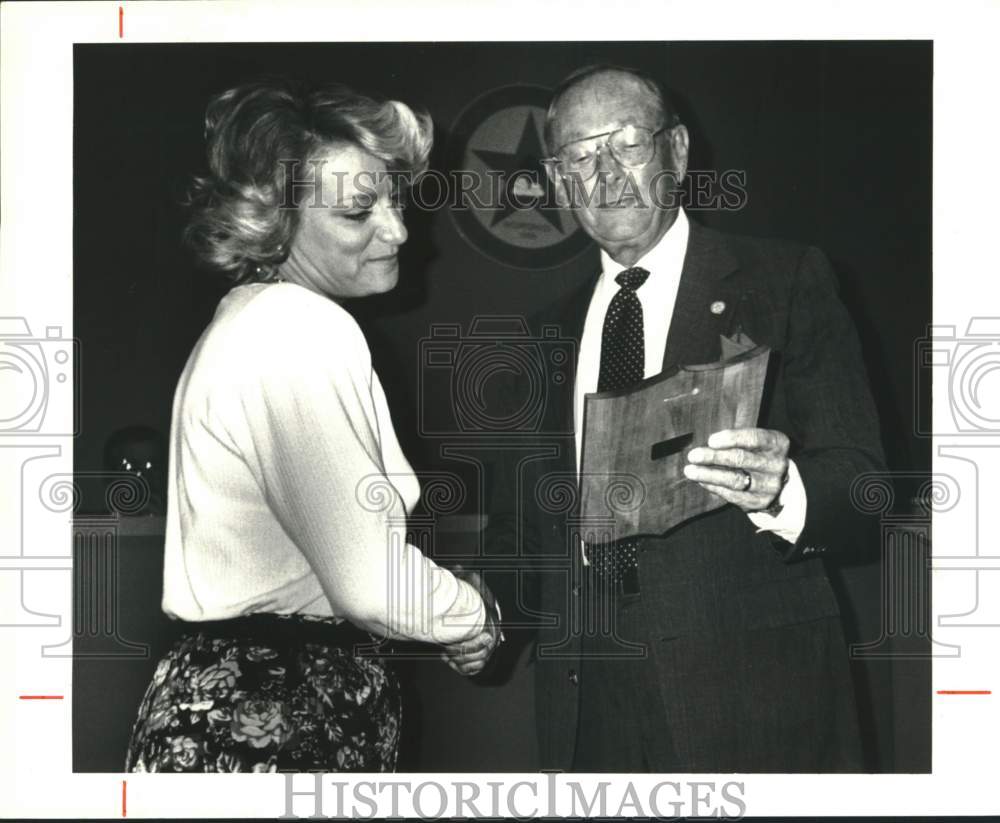 1994 Mayor Ralph Hoggatt honors Councilwoman Sudie Sartor May-Historic Images