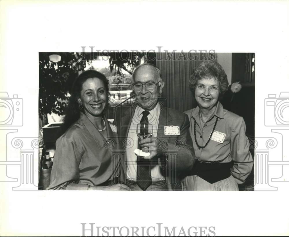 1987 Kathy Maeder, Maury &amp; Lorena Holden at Bastille Day Party-Historic Images