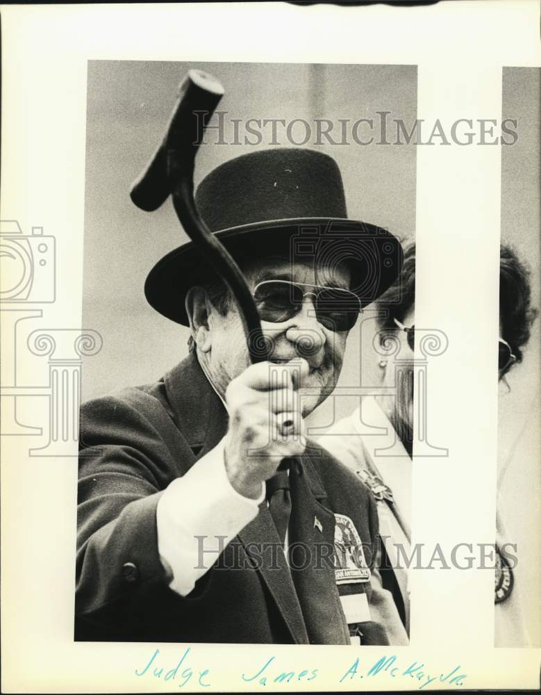 1983 Judge James A. McKay, Jr. at St. Patrick&#39;s Day Parade-Historic Images