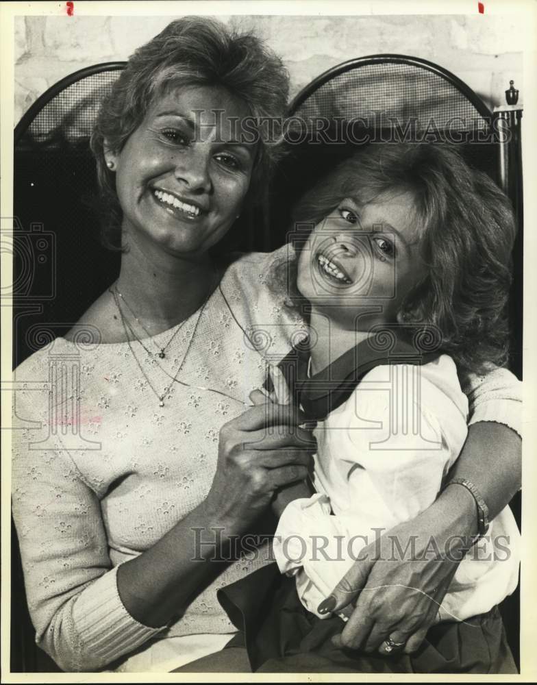 1983 Sharon McHone hugs Marcie McHone-Historic Images