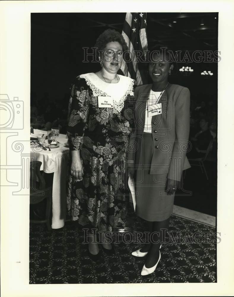 1993 Pat Menchaca and Judge Carmen Kelsey attend &quot;Can We Talk&quot; event-Historic Images