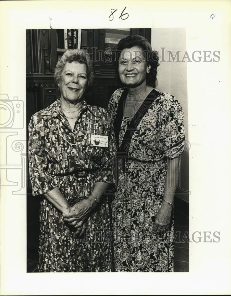 1987 Virginia Mecredy and Dorothy Eckart attend DRT meeting-Historic Images