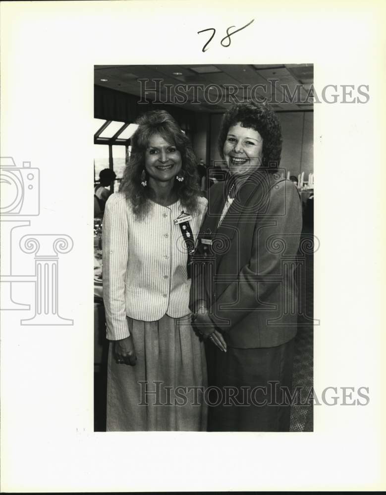 1987 Judy Martin and  Debbie Eippert attend Secretaries event-Historic Images
