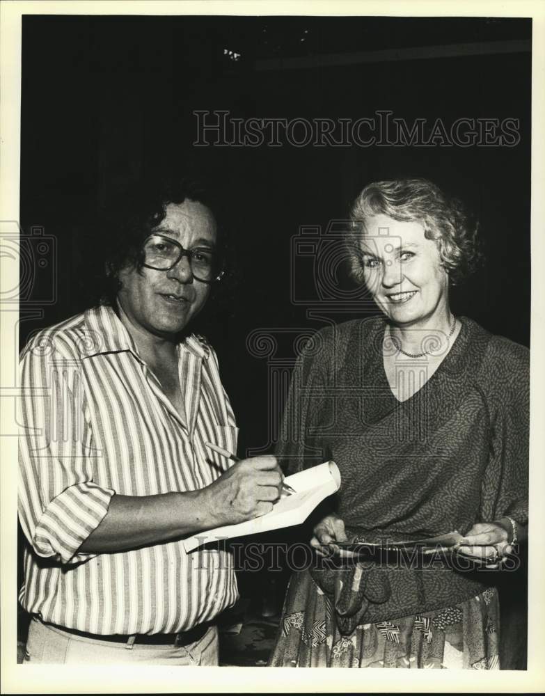 1988 Author Max Martinez with hostess Mary Ann Bruni, honored.-Historic Images