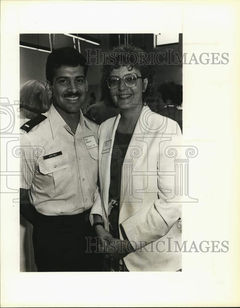 1987 Celso Martinez with Alice Costello, IABC, Texas-Historic Images