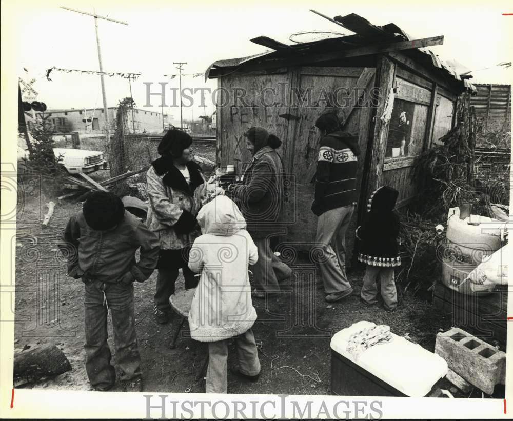 1982 Gertrude Lara gives Martinez Family a place to live.-Historic Images