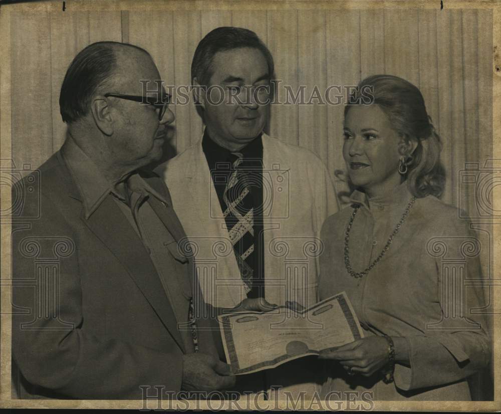 1975 Glenn Dennis, Dr. Robert Inglis and Mrs. Doris Miller, Texas-Historic Images