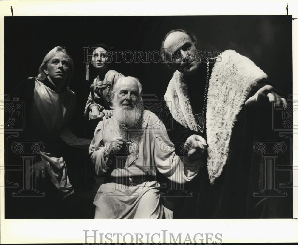 1988 Ronald Ibbs rehearses &quot;King Lear&quot; with cast members-Historic Images