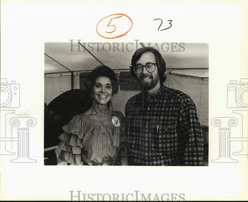 1981 Artist Eunice Hundley and Dr. Jerry Kruse at the Witte, Texas-Historic Images