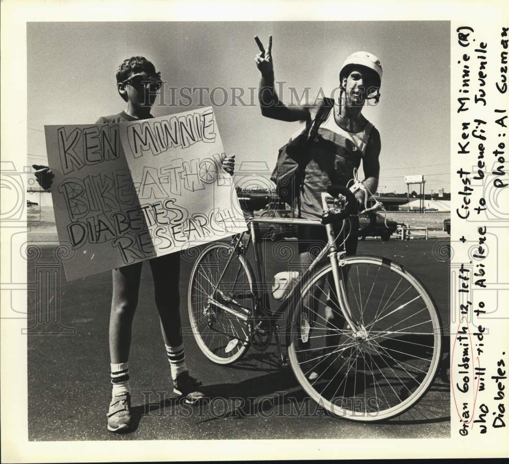 1985 Cyclists riding to Abilene to benefit Juvenile Diabetes, Texas-Historic Images