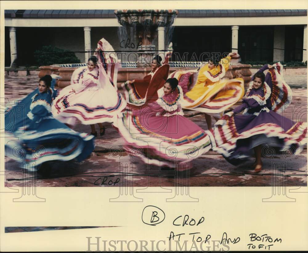 1991 Guadalupe Folk Dance Company dancers at Diez y Seis, Texas-Historic Images