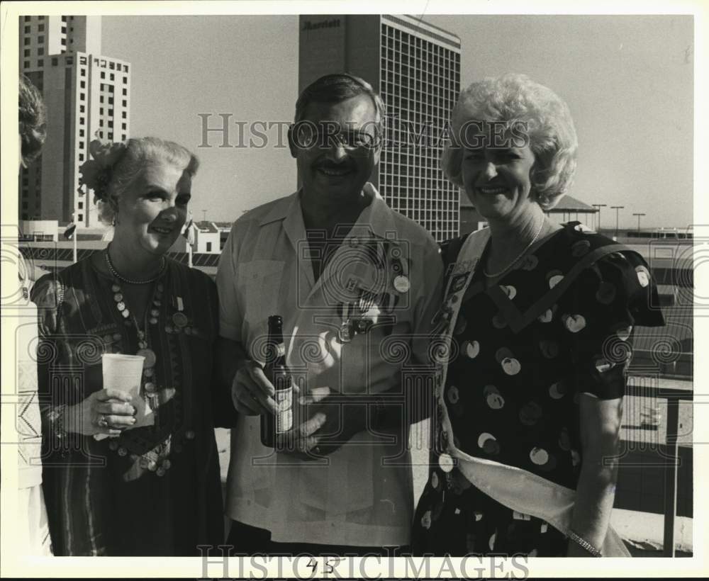 1988 Attendees On Rooftop Deck At Fiesta Commission Cocktail Party-Historic Images