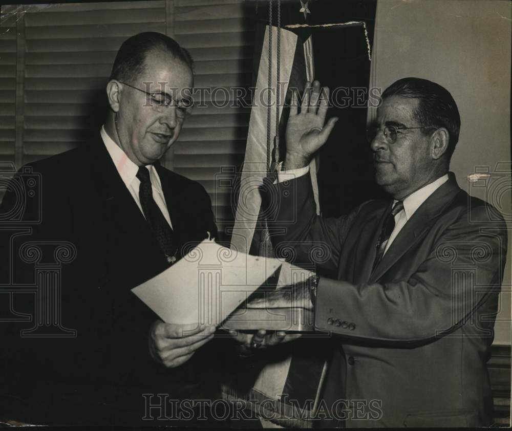 1955 R.B. McLeaish taking oath of office-Historic Images