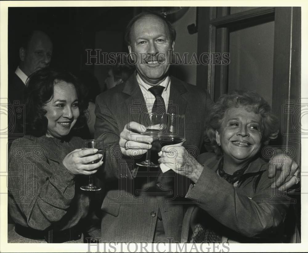 1989 Guests toasting at the Women for the Dome Reception &amp; Meeting-Historic Images