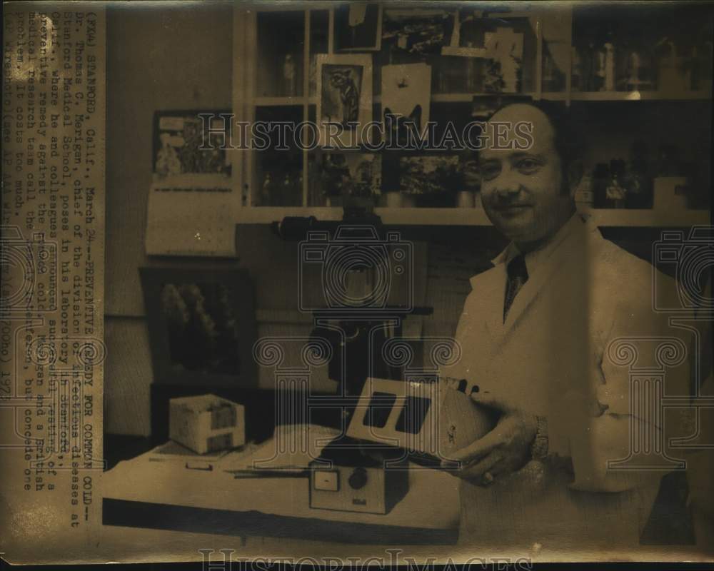 1975 Dr. Thomas C. Merigan In His Lab At Stanford Medical School, CA-Historic Images