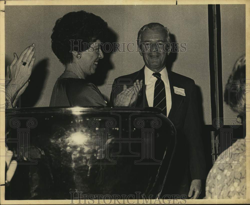 1978 Robert McDermott presented Citizen of Year by Nelda Weatherly.-Historic Images