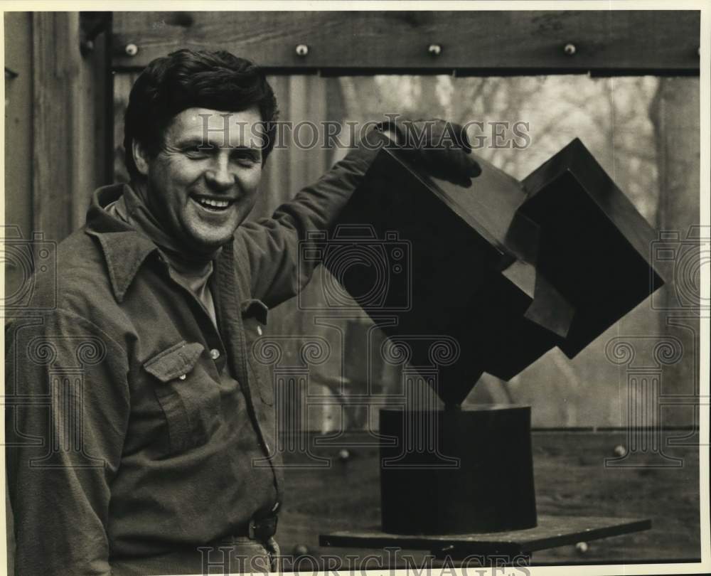 Joseph Anthony McDonnell, sculptor, with his art-Historic Images