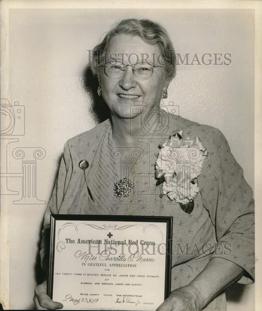 1957 Chareilla C. Mason honored by The American Red Cross-Historic Images