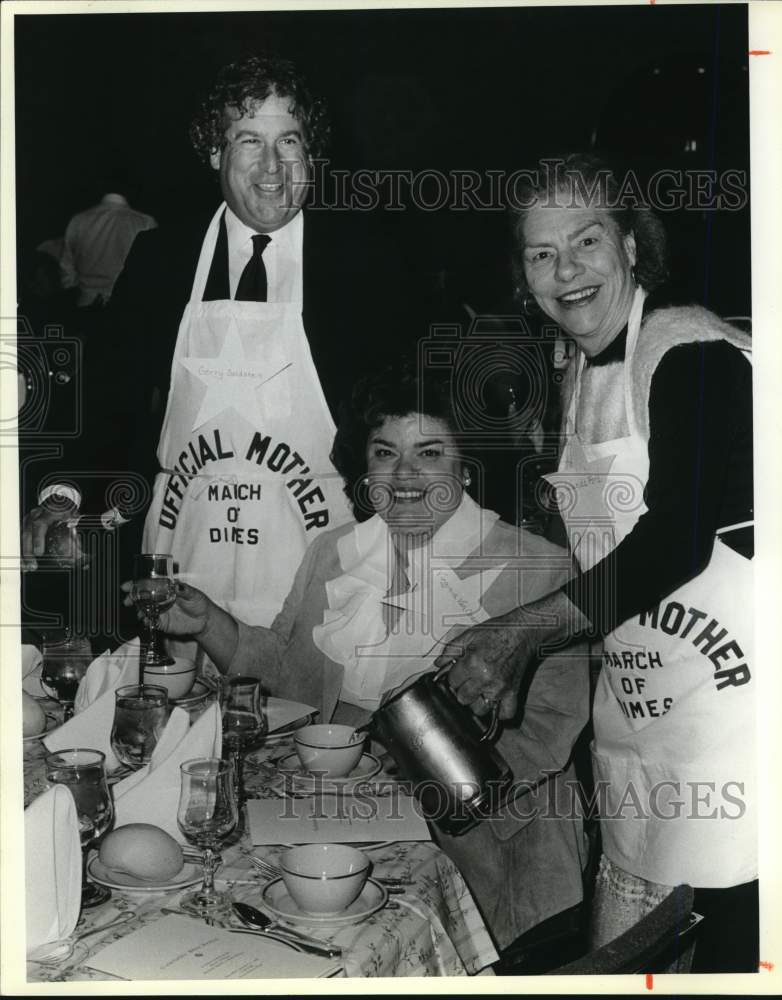 1985 Wanda Ford serving at March of Dimes gathering, Texas-Historic Images